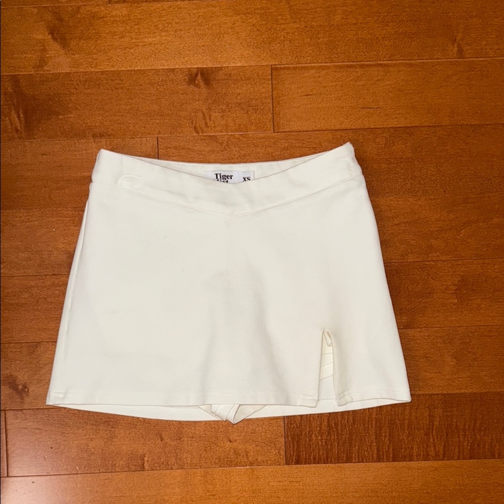 White Women's Skirt with built in shorts underneath